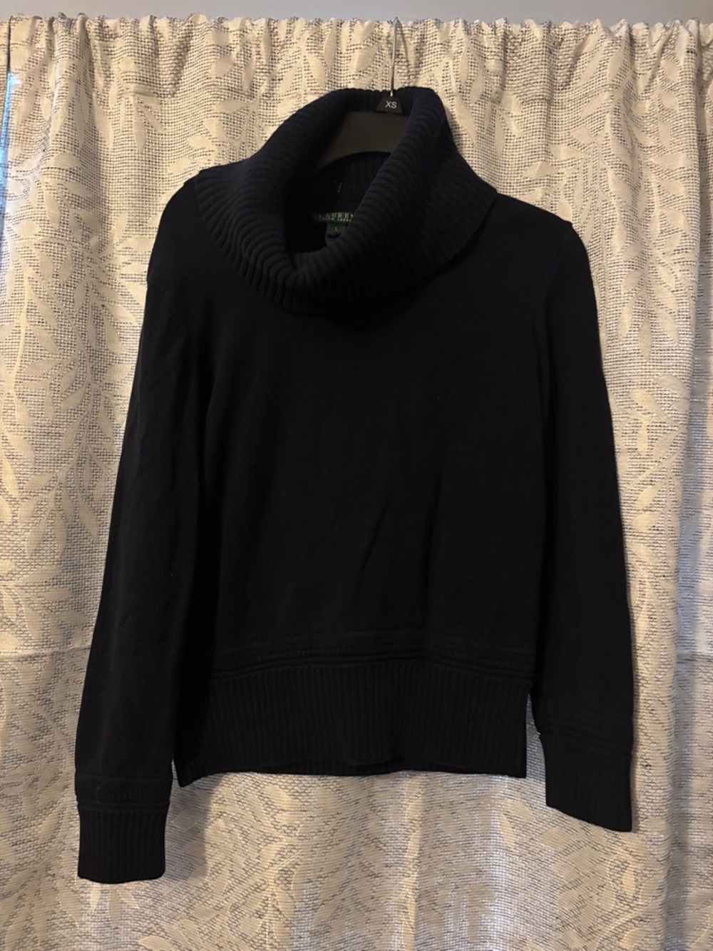 Ralph Lauren Navy Cowl Turtleneck Sweater